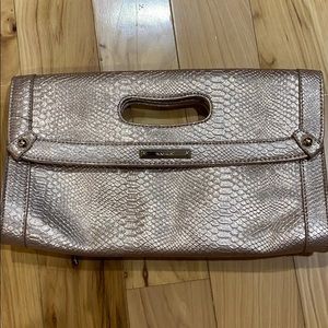 Rose gold Nine West clutch